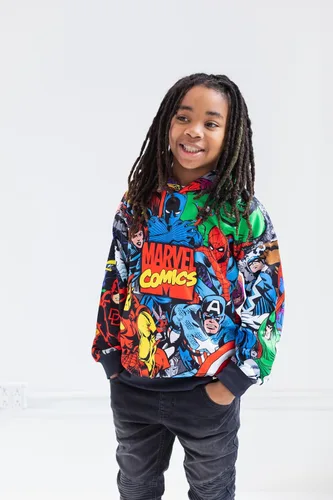 Vista 2 de Marvel Venengers Spider-Man Venom Iron Man - Sudadera de forro polar con capucha para niños pequeños y grandes