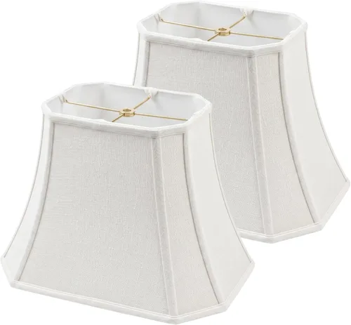 Vista 11 de Royal Designs, Inc. Pantalla de Lámpara Rectangular con Esquinas Cortadas, DBS-710-11BG, 6 x 11 x 8, Beige