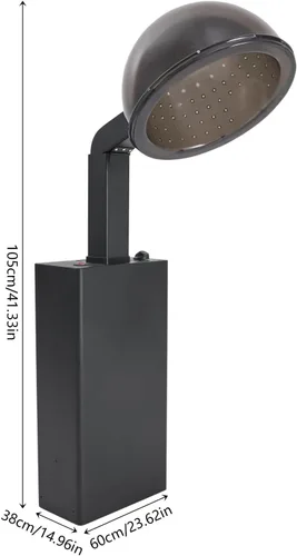 Vista 5 de Secador de pelo con capucha, secador de pelo vertical independiente con capucha ajustable de 30° a 75°, secado al aire con múltiples orificios de 0
