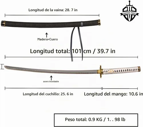 Vista 2 de Sword fort Espadas réplicas de acero inoxidable - Espada Katana de Vergil Demonio, de Dante Yamato, tipo anime y cosplay, metal real, versión