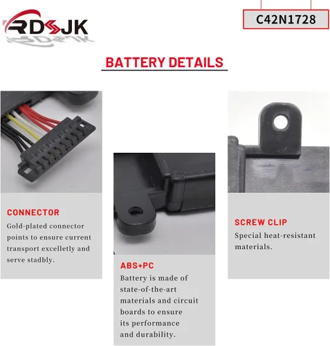 Vista 5 de C42N1728 Batería para portátil Asus Zenbook Pro 15 U5500 UX550GE UX550GEX UX550GD UX550GDX UX580G UX580GD UX580GDX UX580GE UX580GEX UX550GDDDX X-1C