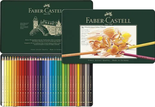 Vista 3 de Faber-Castell - Lápiz de colores Polychromos, lata de 36 (110036)
