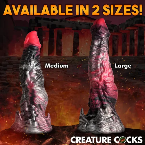Vista 8 de CREATURE COCKS Hades - Consolador de silicona para hombres, mujeres y parejas. Consolador de criatura de fantasía, base de ventosa fuerte. Texturas
