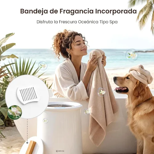 Vista 7 de Keenray - Calentador de toalla de estilo cubo mejorado, calentador de toallas grande con 3 modos de calefacción, tiempo de calentamiento ajustable
