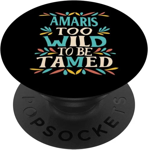 Vista 6 de AMARIS Name Cute Retro Girls Wildflower AMARIS Name PopSockets MagSafe PopGrip for iPhone