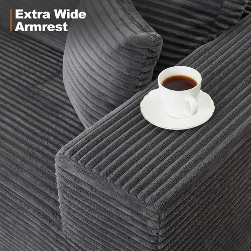 Vista 8 de Sofá modular Cloud de 106 pulgadas con diván en forma de L, moderno sofá modular sin hueso con asiento profundo, sofás tapizados para sala de estar