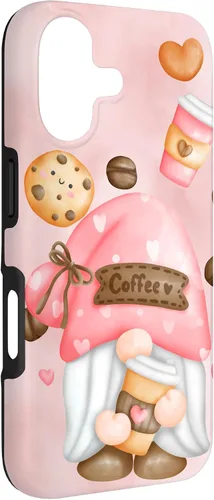 Vista 3 de Cute Coffee Gnomie for Garden Gnome Lovers and Gardener Case for iPhone 17