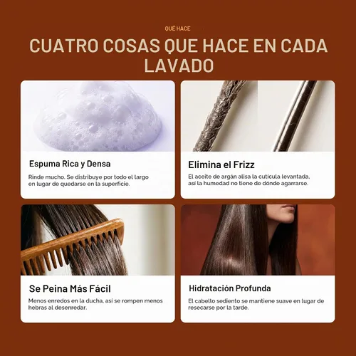 Vista 4 de Morfose Champú para el cabello de argán (33.8 fl oz)