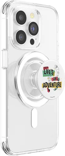 Vista 3 de Disney Pixar Soul Life's And Adventure Retro Portrait PopSockets MagSafe PopGrip for iPhone