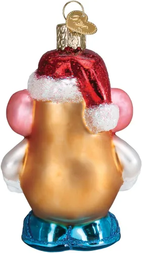 Vista 2 de Old World Christmas Mr. Potato Head - Adorno soplado de cristal para árbol de Navidad, decoración navideña hecha a mano, juguete para niños