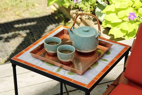 Vista 7 de Achla Designs Bandeja cuadrada, 10", cobre