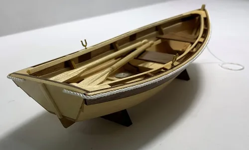 Vista 5 de Midwest Dinghy - Kit de construcción de modelo de barco de madera para adultos, bricolaje de madera, autoensamblaje