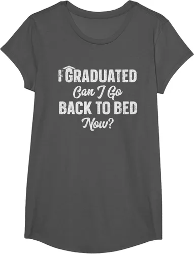 Vista 33 de Graduation Gift For Her Camiseta I Graduated Can I Go Back To Bed Now, Negro