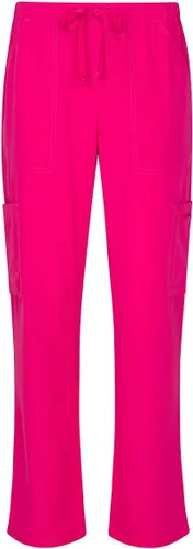 Vista 4 de Natural Uniforms - Conjunto fresco y elástico de camiseta con cuello en V y pantalón tipo cargo para mujer