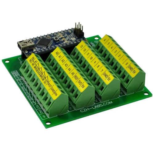 Vista 8 de Placa de módulo de ruptura de bloque de terminales de tornillo para Arduino Nano/Micro.