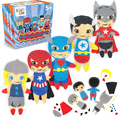 Vista 10 de CRAFTILOO Kit de Costura de Bailarinas Danzantes para Niños, Conjunto de Manualidades Divertido y Educativo para Niños y Niñas de 5-12 Años, Cose Tu