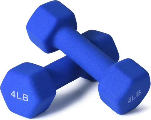 Vista 59 de Portzon Mancuernas de neopreno con agarre antideslizante para ejercicio de entrenamiento corporal total y tonificación muscular, compatible con 2