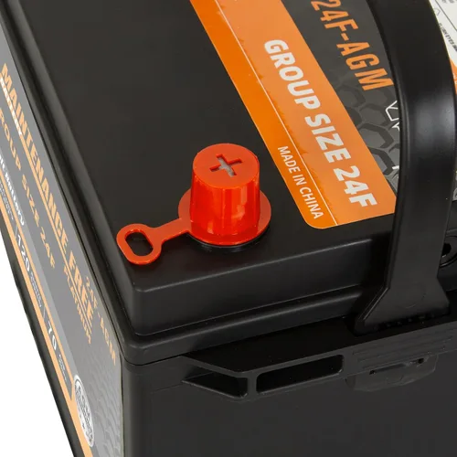 Vista 5 de Autocessking Batería automotriz AGM de arranque y parada de tamaño grupal 24F, batería recargable de coche 12V 70Ah, 710 CCA, 120 RC