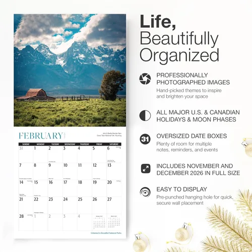Vista 2 de RED EMBER National Parks - Calendario de pared 2027 de 12 meses 02 - Untamed & Hermosos Parques Nacionales