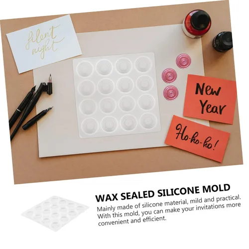 Vista 2 de Molde de sellado de cera, molde de silicona para velas, molde redondo de silicona, bandeja de moldes de resina, molde de sellado de cera, molde