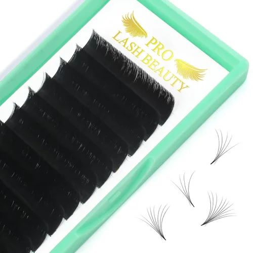 Vista 8 de 280 piezas de pestañas en grupo, mixtas 30D+40D, 14 filas de pestañas que se ven como extensiones, para ponértelas tú misma en casa (30+40-C-10 mm)