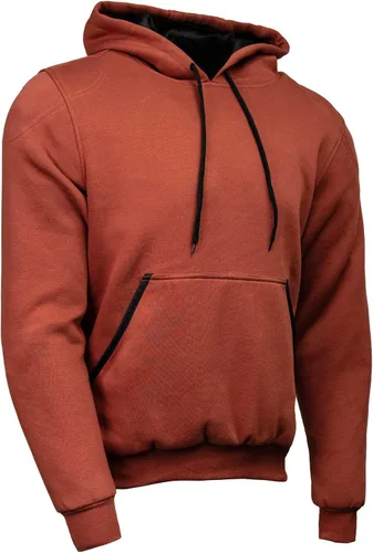 Vista 11 de Milwaukee Leather Sudadera con capucha protectora para hombre - Aramida reforzada con armadura de hombro y codo CE Grpm1788-negro
