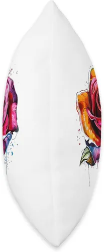 Vista 2 de Cool Flower Fashion for Men, Women, Girls and Teen Spray, rosa, color, graffiti, arte callejero, flor, almohada de fusión, 16x16, multicolor