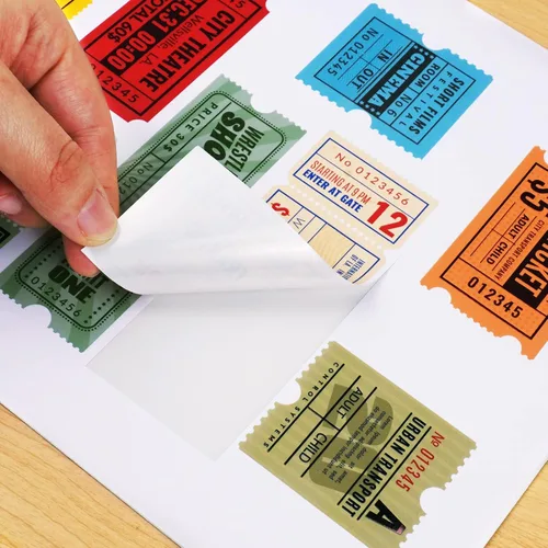 Vista 7 de Lzerking Papel de Pegatinas de Vinilo Imprimible para Impresora de Inyección de Tinta - Blanco Mate 60 Hojas Autoadhesivo Impermeable Papel