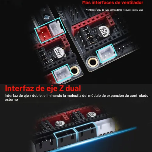 Vista 6 de BIGTREETECH SKR V1.4 Placa de control de 32 bits actualización SKR V1.3 placa base, compatible con TFT35/TFT35 E3/TFT70 pantalla táctil Mini12864
