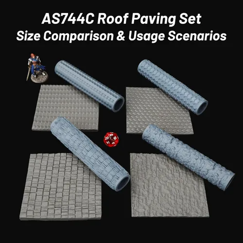 Vista 3 de Set de rodillos de terreno para modelado de espuma – Construye impresionantes techos para paquetes de terreno DND, bloques de construcción de As744-c