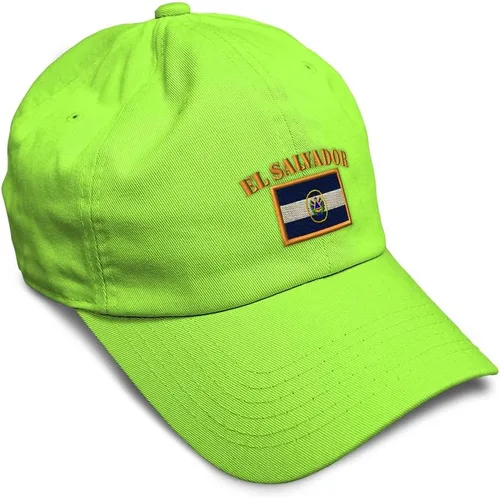 Vista 42 de Speedy Pros Sombrero de béisbol suave bordado papá sombrero El Salvador bandera bordado hombres y señoras gorra de béisbol algodón