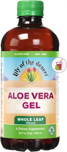 Vista 9 de Lily of The Desert Gel de aloe vera, filete interior de consistencia más gruesa, bebida de aloe vera con vitaminas naturales, enzimas digestivas