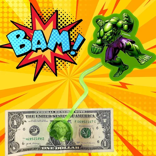 Vista 3 de JA-RU Marvel Spiderman & Hulk Manos Pegajosas Elásticas Juguetes Snap (1 Paquete Hulk) Manos Elásticas de Superhéroes. Suministros de Juguetes a