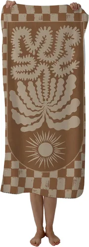 Vista 9 de Toalla de playa abstracta bohemia floral, toallas de playa vintage bohemias, regalos para mujeres, hombres y adultos, toallas de baño retro bohemias