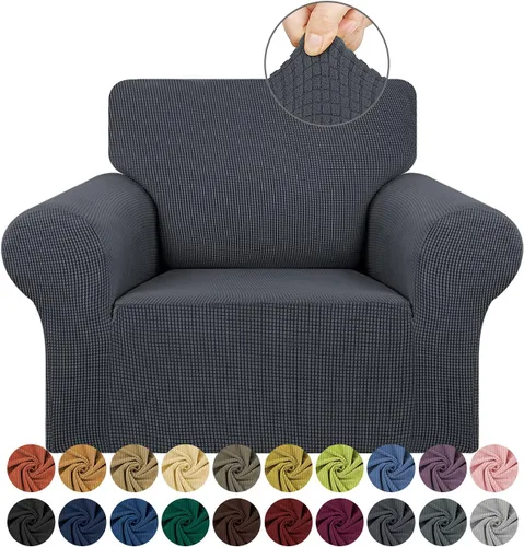 Vista 28 de KEKUOU Funda elástica para sofá biplaza, funda de sofá para sofá de 2 cojines (55-78 pulgadas), protector de muebles con parte inferior elástica