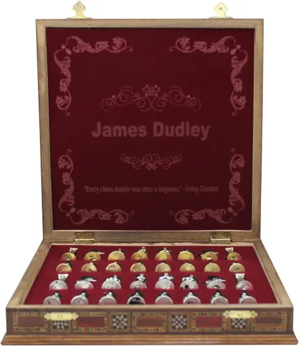 Vista 3 de Regalo perfecto para hombre: juego de ajedrez de lujo personalizable