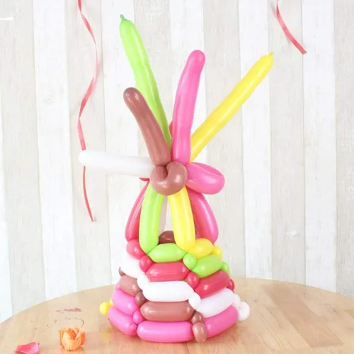 Vista 4 de Globos mágicos de animales, 200 globos de bricolaje, kit de animales, globos mágicos, flores, globos de látex para bodas con forma de animales