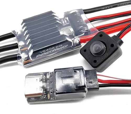 Vista 3 de Crawler ESC AM32 40A BEC 5.2 ~ 8.2V para Traxxas Axial MOA Ventru RC Crawler Pro Shafty Comp Crawler (Crawler 40A ESC)