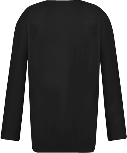 Vista 2 de Camiseta de manga larga con cuello fruncido y botones para mujer, camiseta deportiva elegante, linda camiseta deportiva casual