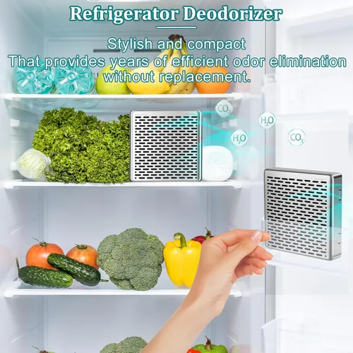 Vista 2 de Desodorizador con frescura de larga duración, eliminador de olores para refrigerador, absorbentes de olores de armario, ambientador de coche, alivio