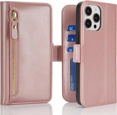 Vista 11 de Havaya Funda MagSafe compatible con iPhone 13 Pro Max con tarjetero - Funda magnética desmontable 2 en 1 - Ranuras para tarjetas de crédito de carga