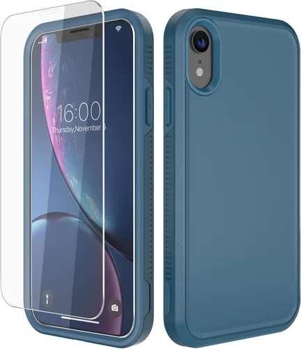 Vista 16 de Diverbox Funda para iPhone XR [Protector de Pantalla de Vidrio Templado] [A Prueba de Golpes] [A Prueba de Caídas] Funda de Teléfono de Protección