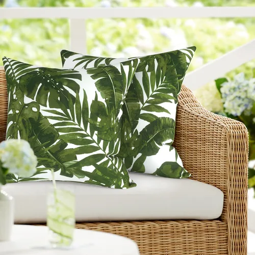 Vista 28 de DYTXIII Paquete de 2 almohadas lumbares impermeables para exteriores con rellenos, 12 x 20 pulgadas, almohada decorativa rectangular para patio