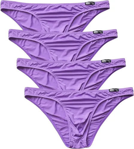 Vista 18 de WINDAY Calzoncillos de hombre Transpirable Hielo Seda Triángulo Bikinis y Escritos D318 1 paquete negro1