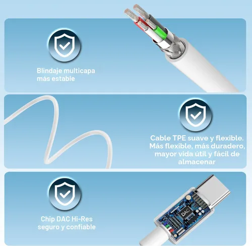 Vista 4 de Auriculares USB C para iPhone 17/16/15, auriculares tipo C con micrófono y control remoto, cancelación de ruido para iPhone 17 16 15 Pro Max Plus