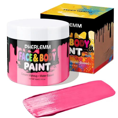 Vista 15 de Pintura blanca del cuerpo de la cara 2 fl oz, pintura a base de Blanco