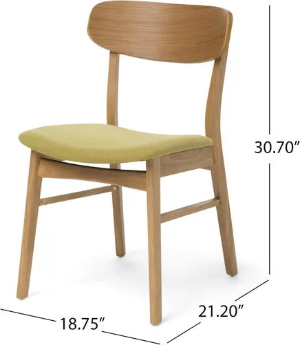 Vista 4 de Christopher Knight Home Lucious - Juego de comedor rectangular de patas curvas, juego de 5 piezas, roble natural / té verde
