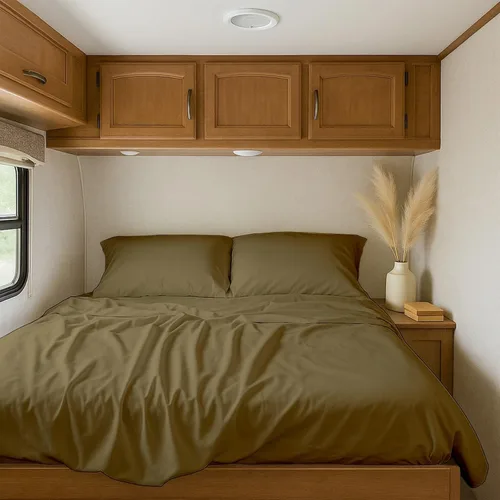 Vista 18 de Shreem Linen Short King - Sábanas de 72 x 75 pulgadas, 100% algodón egipcio, juego de ropa de cama de 4 piezas, se adapta a colchones de caravana