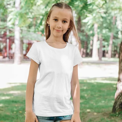 Vista 5 de Rene Rofe Camiseta interior para niña 100 algodón sin mostrar comodidad cuello redondo paquete de 6 2T-14