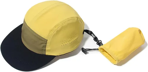 Vista 9 de Clakllie - Gorras de visera corta de secado rápido para hombres, gorra de 5 paneles para correr, impermeable, gorra de béisbol, gorra